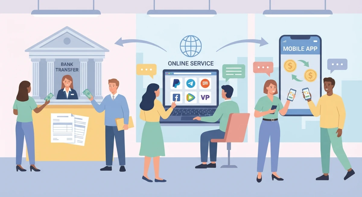 People comparing bank fees, exchange rates, and speed for transferring monies overseas from NZ