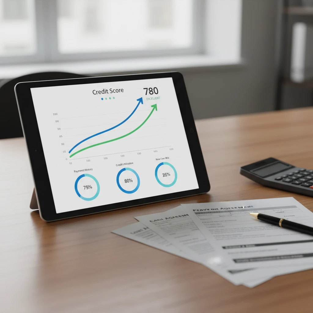 Monitoring credit score for better loan rates