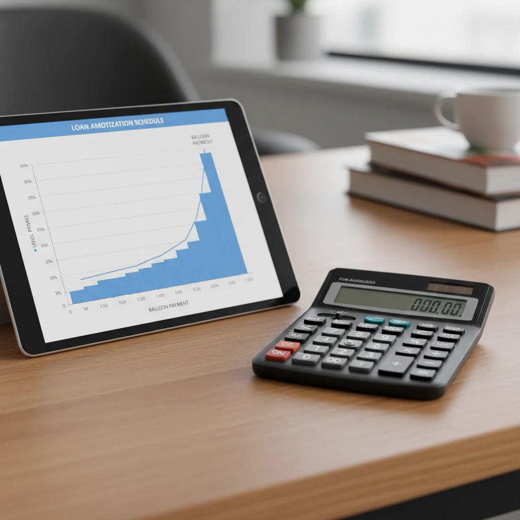 Graph illustrating a balloon payment structure