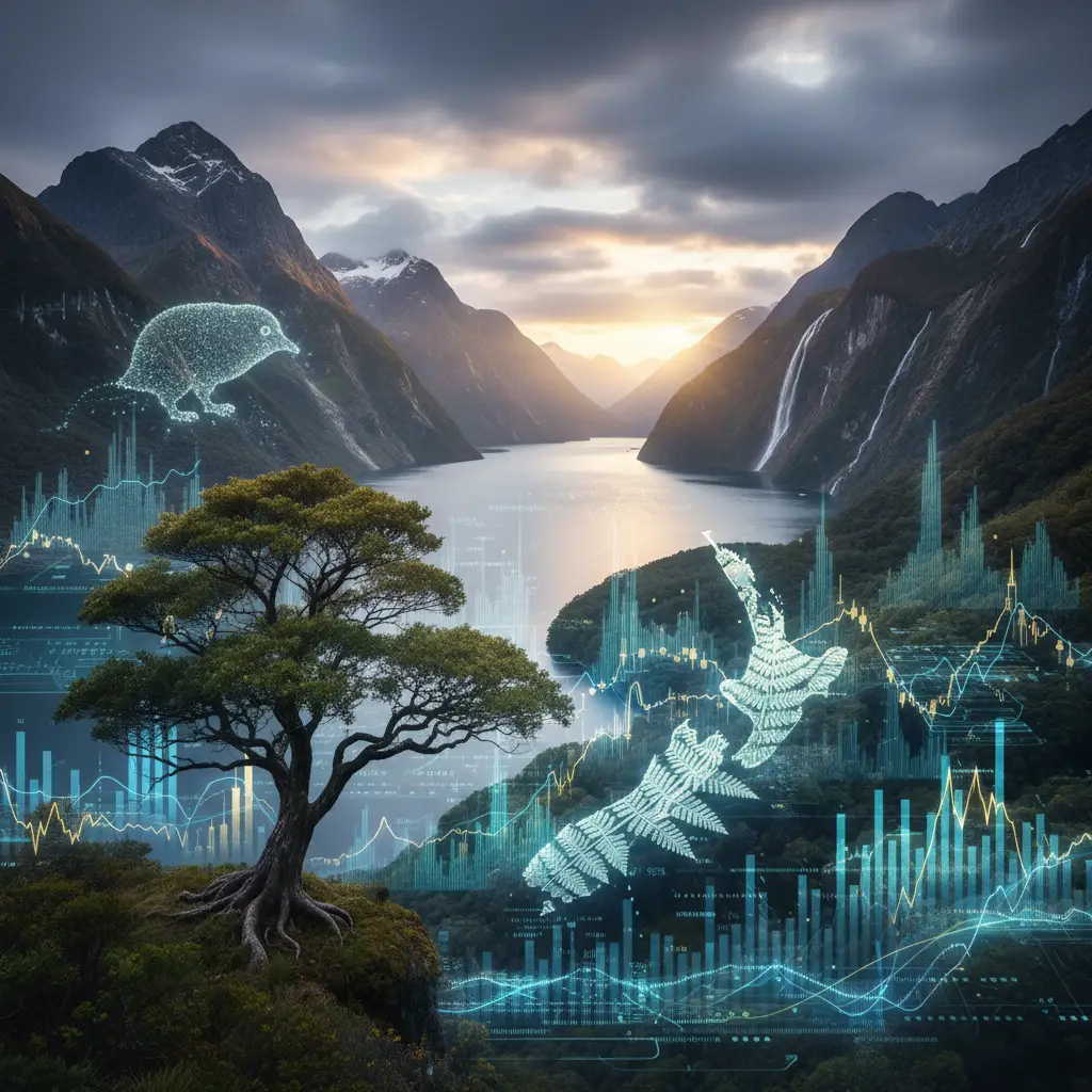 Concept art illustrating ethical investing in New Zealand environment