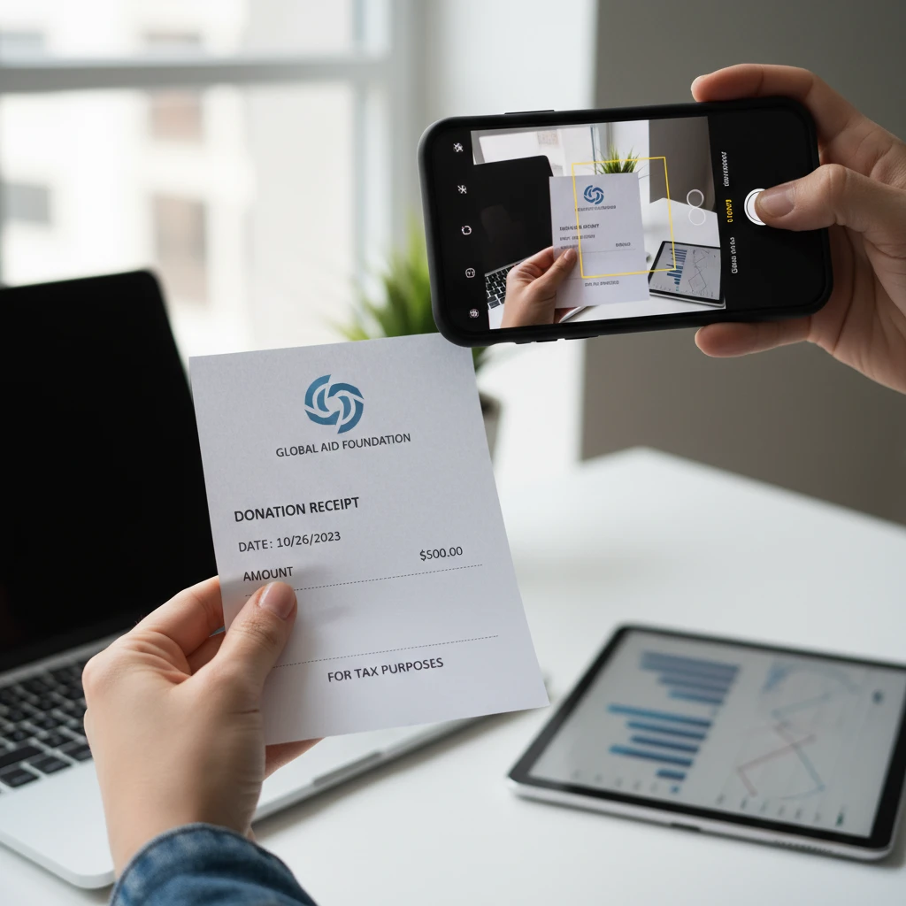 Uploading donation receipts to myIR